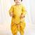 mustard viscose jacquard kurta dhoti set boys