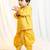 mustard viscose jacquard kurta dhoti set boys