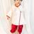 kids wear boys white satin kurta dhoti set with embroidery