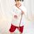 kids wear boys white satin kurta dhoti set with embroidery