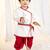 kids wear white satin kurta dhoti set boys with belt
