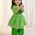girls wear green cotton bandhani kurta patiala set