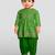 girls wear green cotton bandhani kurta patiala set