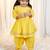 girls wear yellow bandhani cotton kurta with patiala set cotton