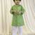 kids wear green cotton bandhani kurta pyjama set boys