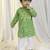 kids wear green cotton bandhani kurta pyjama set boys