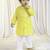 kids wear yellow cotton bandhani kurta pyjama set for boys