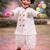 kids wear white angrakha cotton kurta dhoti set with holi print