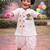 boys white angrakha cotton kurta dhoti set with holi print