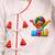 boys white angrakha cotton kurta dhoti set with holi print