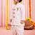 kids wear white cotton angrakha kurta dhoti set holi edition