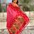 Pink soft silk zari weaving saree with contrast blouse piece
