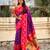 Magenta soft silk zari weaving saree with contrast blouse piece