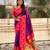 Magenta soft silk zari weaving saree with contrast blouse piece
