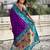 Purple soft silk zari weaving saree with contrast blouse piece