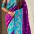 Purple soft silk zari weaving saree with contrast blouse piece