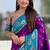 Purple soft silk zari weaving saree with contrast blouse piece