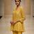 Yellow embroidered organza co ord set