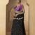 black and purple silk lehenga with blouse and dupatta set