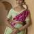 green and fuchsia silk lehenga with blouse and dupatta set