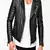 men's black lambskin leather asymmetrical zip motorcycle jacket