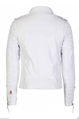 men's white lambskin leather asymmetrical zip motorcycle jacket 2