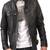 Genuine lambskin leather biker jacket quilted style jacket