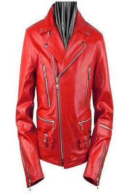men's black genuine lambskin leather motorcycle biker jacket 1