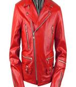 Genuine lambskin leather biker jacket motorcycle style jacket