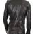 Men's vintage cafe racer black lambskin leather biker jacket
