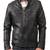 Men's vintage cafe racer black leather biker slim fit jacket