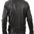 Men's vintage cafe racer black leather biker slim fit jacket