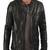 Mens lambskin real leather jacket biker moto slim fit jacket