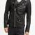Men's real lambskin leather classic biker style jacket