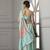 turquoise blue pink embellished silk lehenga set