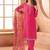 Pink chiffon silk semi stitched suits