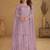 Lavender net embroidered designer plazzo suit