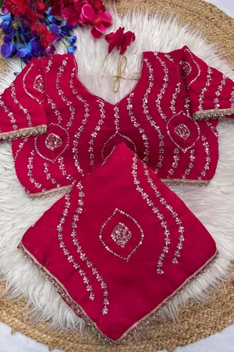 Pink Color Sattin Silk Fabric on Beautiful Hand Work Fancy Lace Border Saree