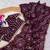 Plum Color Sattin Silk Fabric on Beautiful Hand Work Fancy Lace Border Saree