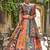 Gadhwal Print Satin Semi Stitched Lehenga Choli & Unstitched Blouse With Dupatta