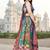 Gadhwal Print Satin Semi Stitched Lehenga Choli & Unstitched Blouse With Dupatta