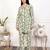 Green hand block printed cotton co-ord set