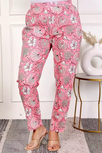 Pink hand block printed cotton co-ord set