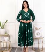 Green tie & dye cotton dress