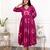 Deep magenta tie & dye cotton dress
