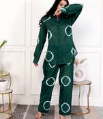 Green tie & dye cotton co-ord set