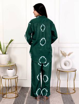 Green tie & dye cotton co-ord set 2