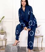 Blue tie & dye cotton co-ord set