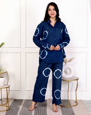 Blue tie & dye cotton co-ord set 3