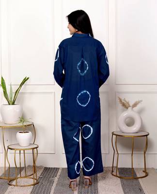 Blue tie & dye cotton co-ord set 4